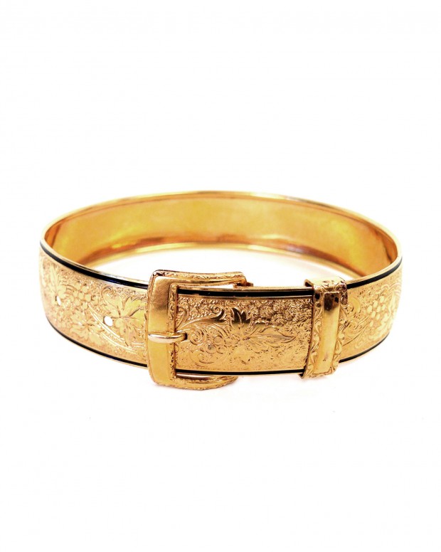 Vintage Rolled Gold Engraved Belt Buckle Bangle Bracelet – Boylerpf