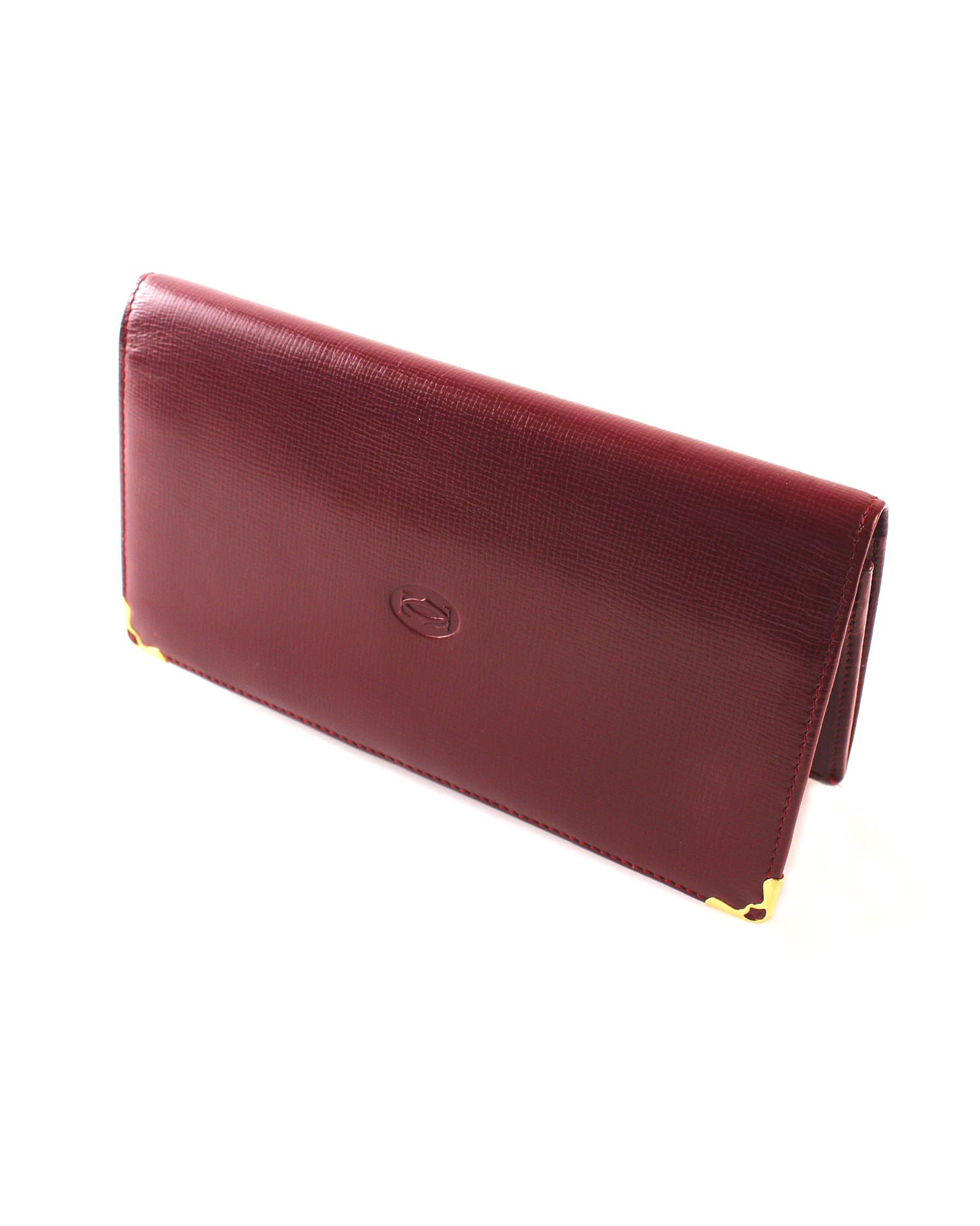 Cartier Must de Burgundy Card Holder Wallet - Einna Sirrod