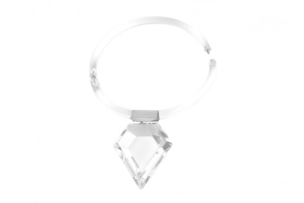 Judith Hendler modernist clear Lucite prism necklace