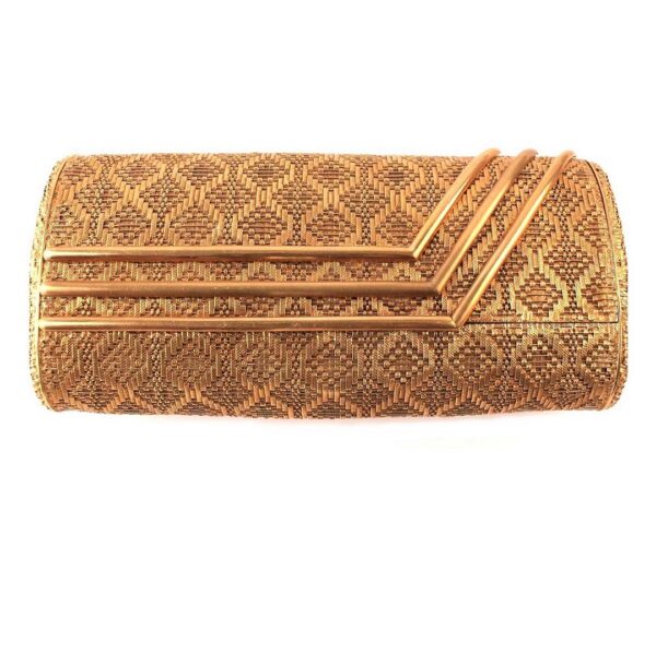 18k gold diamond pattern design clutch cocktail evening bag