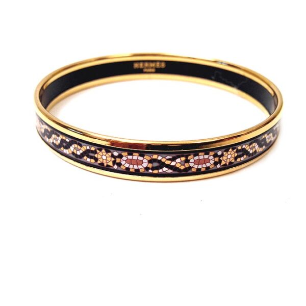 Hermes enameled bangle bracelet