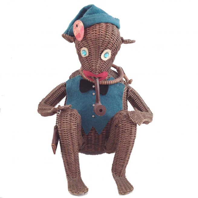 Rare novelty wicker monkey purse