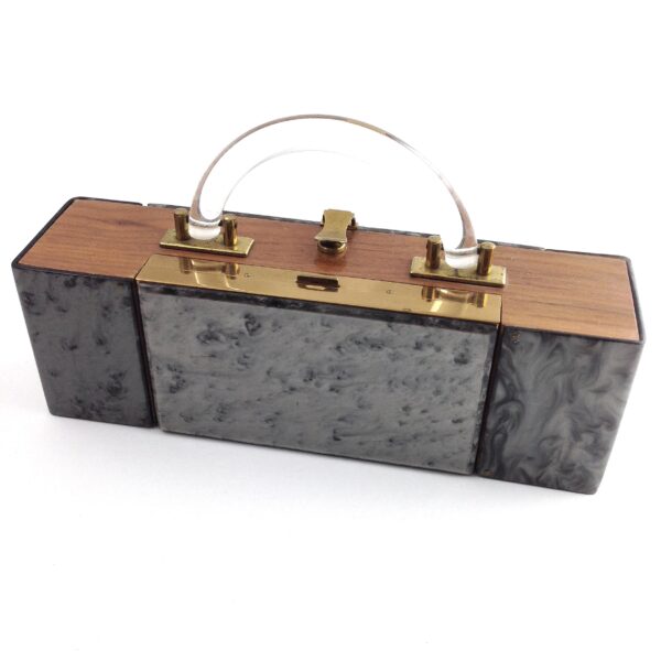 Lucite compact cigarette holder handbag