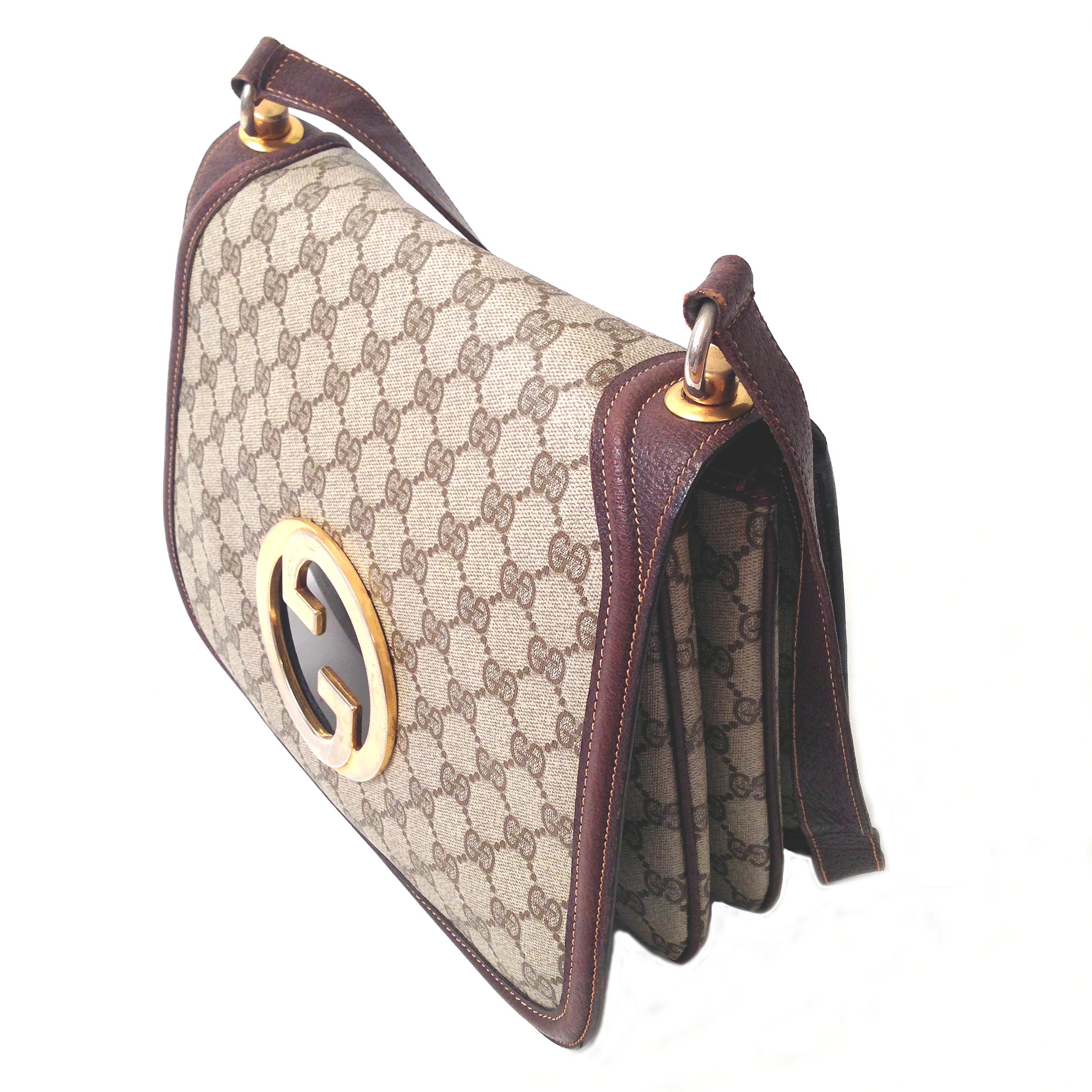 Vintage Gucci Blondie Monogrammed Shoulder Bag 1970s Purse - Einna Sirrod