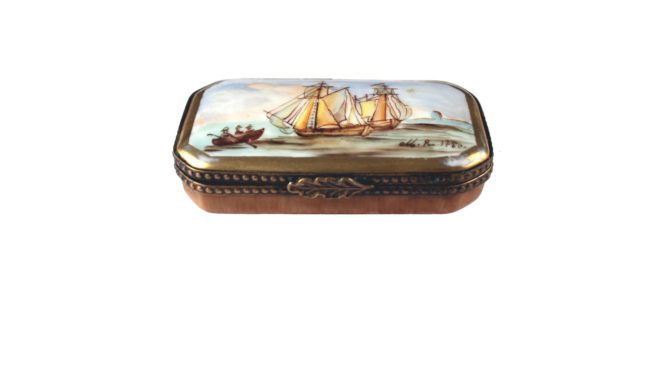Antique limoges 1750 Marine Royale trinket box