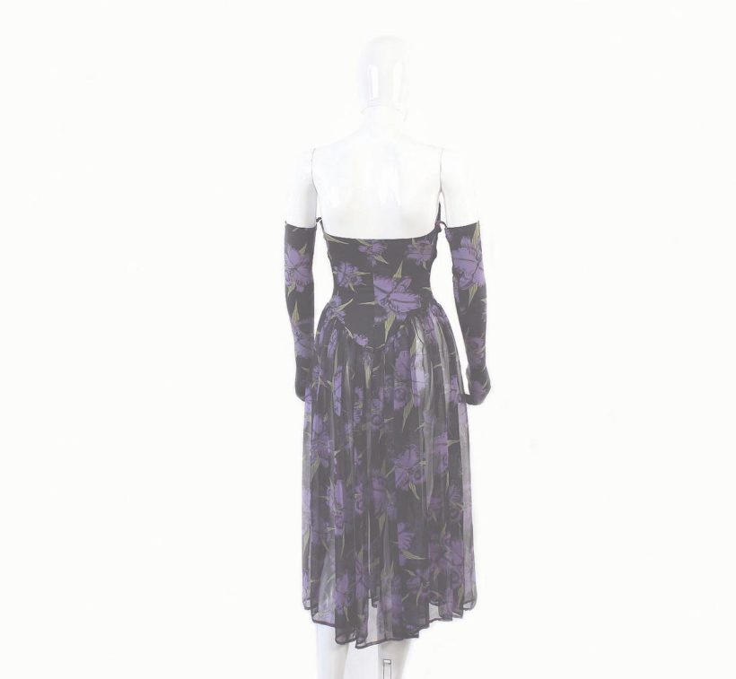 Rare Betsey Johnson Floral Print Punk Label 80s Strapless Dress ...