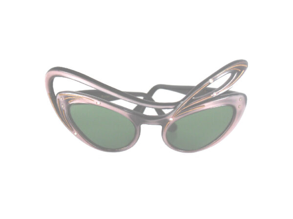 vintage Oleg Cassini bow jeweled cat eye sunglasses