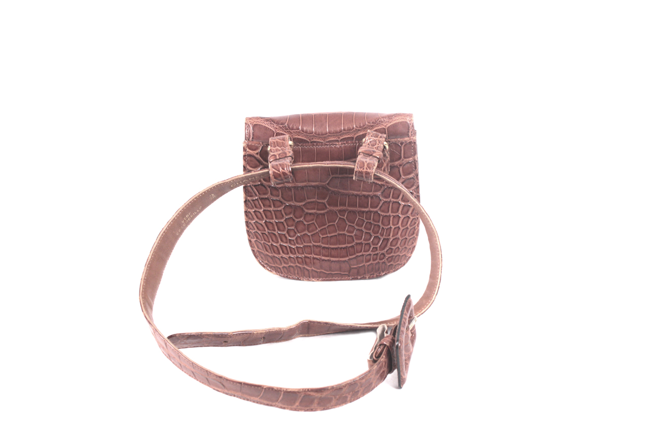 Leather Fanny Hip Pack Waist Chanel Sirrod Belt Vintage - Bum Crocodile Bag Einna Faux Embossed