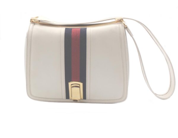 Gucci authentic white red & blue web vintage purse