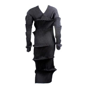 rare Issey Miyake flying saucer black vintage dress