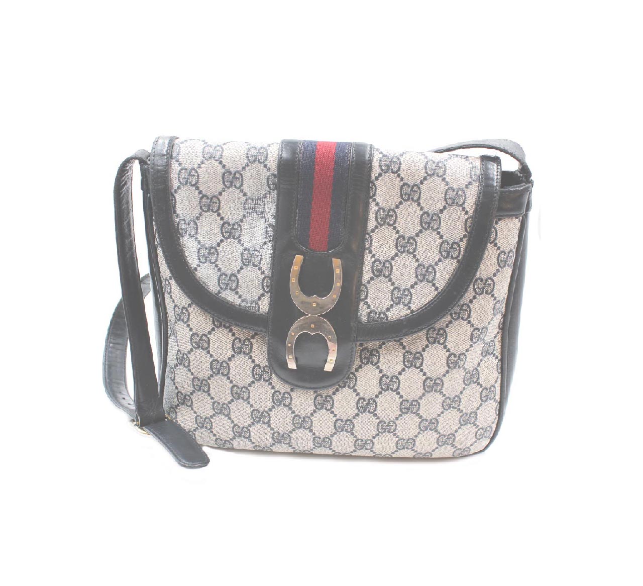 GUCCI Bag. Authentic Gucci Vintage Monogram Blue Navy Shoulder,  UK