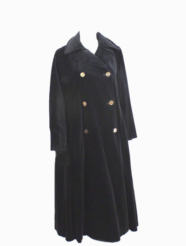 Roberta Di Camerino black velvet 70s coat