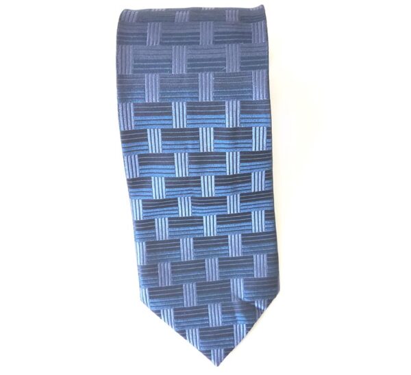Ermenegildo Zegna blue silk necktie