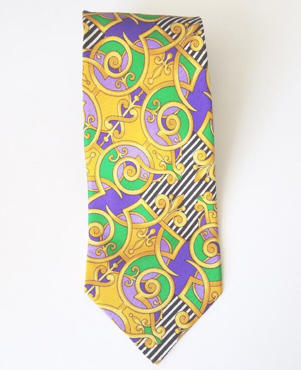 Gianni Versace silk fleur motif necktie