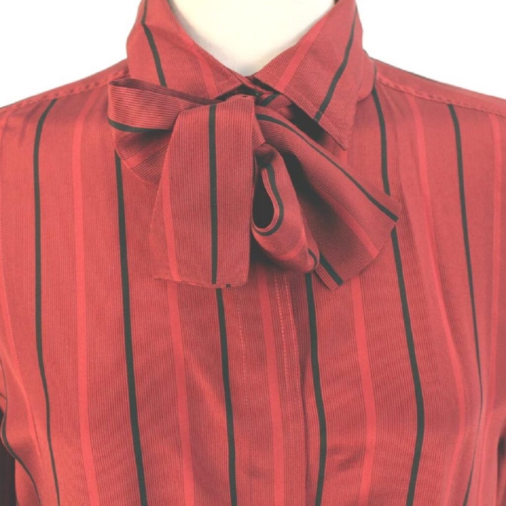 gucci tie neck blouse