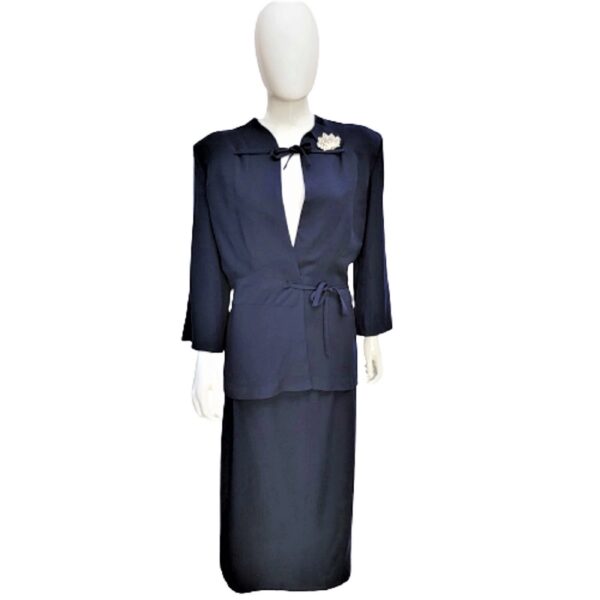 1940s gilbert adrian vintage skirt suit