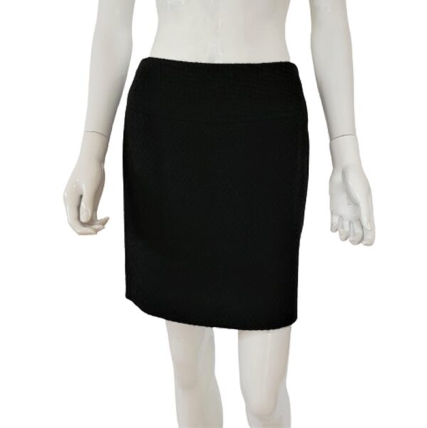 vintage chanel boutique 90s black mini skirt