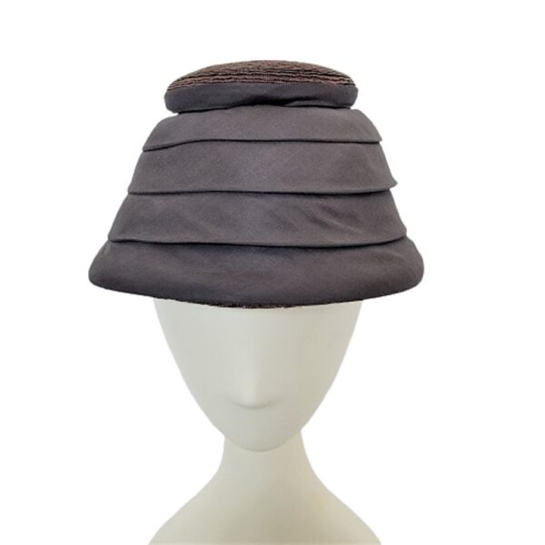 vintage christian dior paris straw silk 50s hat