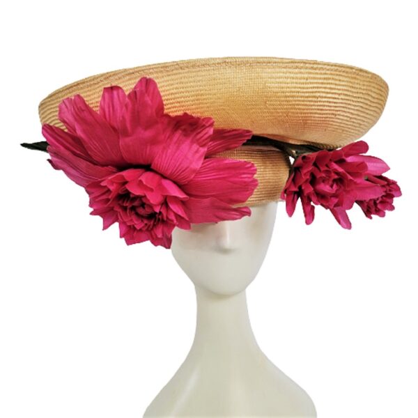vintage mr. john classic 60s triple flower bowl top style hat
